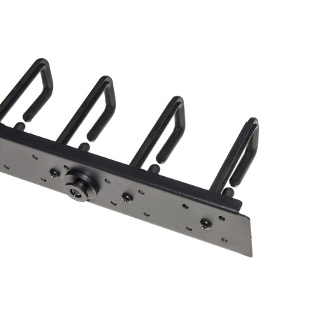 COPPIA PASSACAVI VERTICALI 1U CM ALTEZZA 86,5 NERO