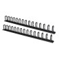 COPPIA PASSACAVI VERTICALI 1U CM ALTEZZA 86,5 NERO