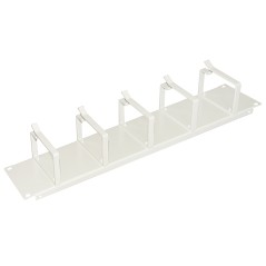 LISTELLO GUIDACAVI PER ARMADI 19" 2 UNITA' 5 ANELLI COLORE GRIGIO IN METALLO