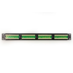 PANNELLO PATCH 24 PORTE 19" UTP CATEGORIA 5E MORSETTIERA TIPO 110 IDC
