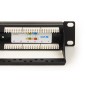 PANNELLO PATCH 19" NON SCHERMATO UTP 24 PORTE 8 POLI RJ45 PER RETI CATEGORIA 5E NERO