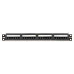 PANNELLO PATCH 19" NON SCHERMATO UTP 24 PORTE 8 POLI RJ45 PER RETI CATEGORIA 5E