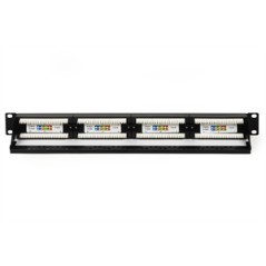 PANNELLO PATCH 19" NON SCHERMATO UTP 24 PORTE 8 POLI RJ45 PER RETI CATEGORIA 5E
