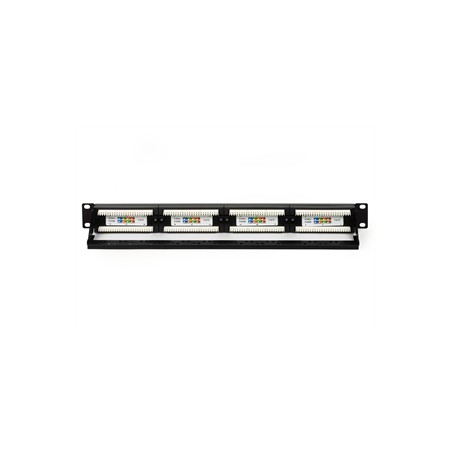 PANNELLO PATCH 19" NON SCHERMATO UTP 24 PORTE 8 POLI RJ45 PER RETI CATEGORIA 5E