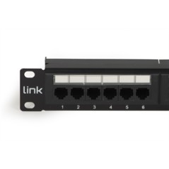 PANNELLO PATCH 19" NON SCHERMATO UTP 24 PORTE 8 POLI RJ45 PER RETI CATEGORIA 5E