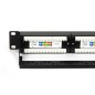 PANNELLO PATCH 19" NON SCHERMATO UTP 24 PORTE 8 POLI RJ45 PER RETI CATEGORIA 5E