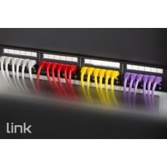 PANNELLO PATCH 19" NON SCHERMATO UTP 24 PORTE 8 POLI RJ45 PER RETI CATEGORIA 5E
