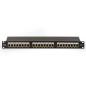 PANNELLO PATCH PER RETI CON 24 PORTE RJ45 CAT 6 SCHERMATO 19" COLORE NERO