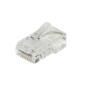 CONFEZIONE 100 CONNETTORI 8 POLI CAT 5E UTP NON SCHERMATO PER CAVO FLESSIBILE RJ45 CON FORI PER AGEVOLARE INSERIMENTO CAVI