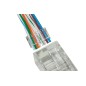 CONFEZIONE 100 CONNETTORI 8 POLI CAT 5E UTP NON SCHERMATO RJ45 CON INSERTO PER CAVO FLESSIBILE