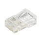 CONFEZIONE 100 CONNETTORI 8 POLI CAT 5E UTP NON SCHERMATO RJ45 CON INSERTO PER CAVO FLESSIBILE