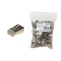 CONFEZIONE 100 CONNETTORI 8 POLI CAT 5E SCHERMATO RJ45 PER CAVO SOLIDO