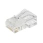 CONFEZIONE 100 CONNETTORI 8 POLI CAT 5E UTP NON SCHERMATO RJ45 PER CAVO SOLIDO