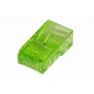 CONFEZIONE 100 CONNETTORI 8 POLI CAT 5E UTP NON SCHERMATO RJ45 VERDE PER CAVO FLESSIBILE