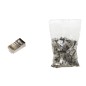 CONFEZIONE 100 CONNETTORI 8 POLI CAT 6 SCHERMATO RJ45 CONTATTI DORATI 50 MICRON PER CAVO FLESSIBILE DATI E POE