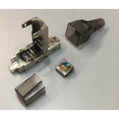 CONNETTORE 8 POLI CAT 6A SCHERMATO RJ45 TOOLESS