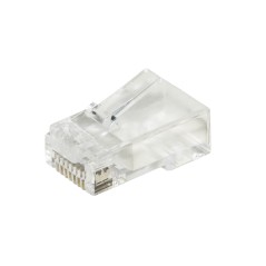 CONFEZIONE 100 CONNETTORI 8 POLI CAT 6 UTP NON SCHERMATO RJ45 CON FORI PER AGEVOLARE INSERIMENTO CAVI PER CAVO FLESSIBILE