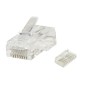CONFEZIONE 100 CONNETTORI 8 POLI CAT 6 UTP NON SCHERMATO RJ45 CON INSERTO PER CAVO FLESSIBILE