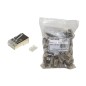 CONFEZIONE 100 CONNETTORI 8 POLI CAT 6 SCHERMATO RJ45 CON INSERTO PER CAVO FLESSIBILE
