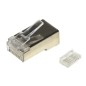 CONFEZIONE 100 CONNETTORI 8 POLI CAT 6 SCHERMATO RJ45 CON INSERTO PER CAVO FLESSIBILE
