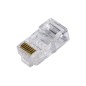 CONFEZIONE 100 CONNETTORI 8 POLI CAT 6 UTP NON SCHERMATO RJ45 PER CAVO FLESSIBILE