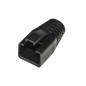 CONFEZIONE 100 COPRICONNETTORI 8MM PER PLUG RJ45 8 POLI CAVO CAT 5E-6-7 NERO