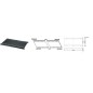 RIPIANO ALLUNGABILE DA 560 A1023 MM PER ARMADI RACK 19" FINO A 1000 MM COLORE GRIGIO CHIARO