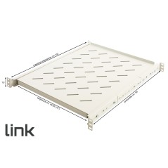 RIPIANO ALLUNGABILE DA 560 A1023 MM PER ARMADI RACK 19" FINO A 1000 MM COLORE GRIGIO CHIARO