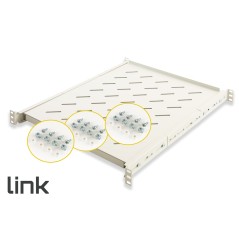 RIPIANO ALLUNGABILE DA 560 A1023 MM PER ARMADI RACK 19" FINO A 1000 MM COLORE GRIGIO CHIARO