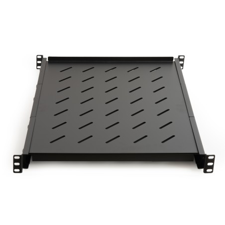 RIPIANO ALLUNGABILE DA 560 A1023 MM PER ARMADI RACK 19" FINO A 1000 MM COLORE NERO