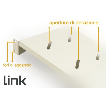 RIPIANO PER ARMADIO 19" 1 UNITA' PROFONDITA' 150 MM. (UNIVERSALE) COLORE GRIGIO