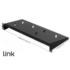 RIPIANO PER ARMADIO 19" 1 UNITA' PROFONDITA' 150 MM. (UNIVERSALE) COLORE NERO