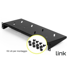 RIPIANO PER ARMADIO 19" 1 UNITA' PROFONDITA' 150 MM. (UNIVERSALE) COLORE NERO