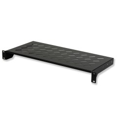 RIPIANO PER ARMADIO 19" 1 UNITA' PROFONDITA' 200 MM. (UNIVERSALE) 2 ATTACCHI (FRONTALI) COLORE NERO