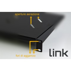 RIPIANO PER ARMADIO 19" 1 UNITA' PROFONDITA' 250 MM. (UNIVERSALE) COLORE NERO