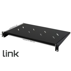RIPIANO PER ARMADIO 19" 1 UNITA' PROFONDITA' 250 MM. (UNIVERSALE) COLORE NERO