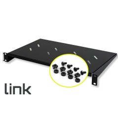 RIPIANO PER ARMADIO 19" 1 UNITA' PROFONDITA' 250 MM. (UNIVERSALE) COLORE NERO