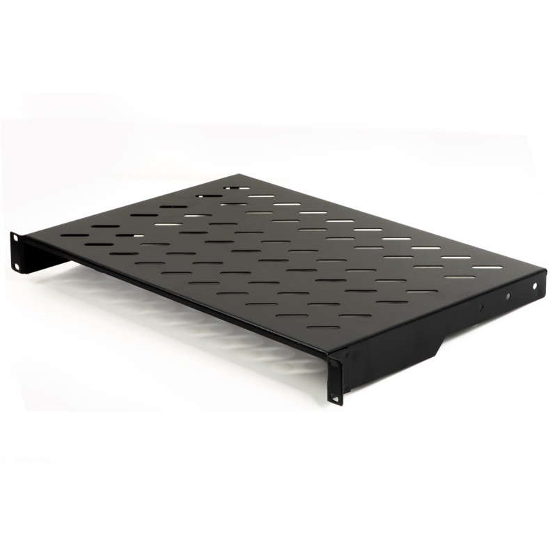 RIPIANO PER ARMADIO 19" 1 UNITA' PROFONDITA' 300 MM. (UNIVERSALE) 2 ATTACCHI (FRONTALI) COLORE NERO RIPIANO PER ARMADIO 19" 1 UNITA' PROFONDITA' 300 MM. (UNIVERSALE) 2 ATTACCHI (FRONTALI) COLORE NERO