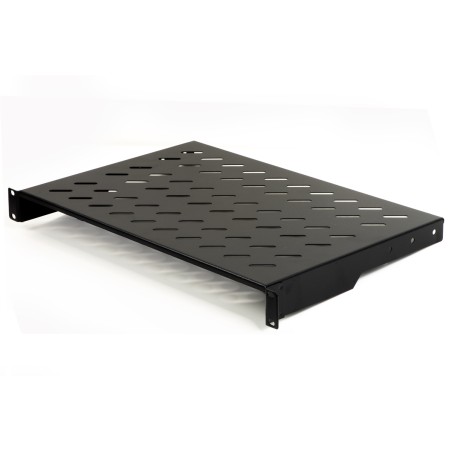 RIPIANO PER ARMADIO 19" 1 UNITA' PROFONDITA' 300 MM. (UNIVERSALE) 2 ATTACCHI (FRONTALI) COLORE NERO