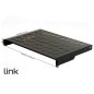 RIPIANO PER ARMADIO 19" 1 UNITA' PROFONDITA' 300 MM. (UNIVERSALE) 2 ATTACCHI (FRONTALI) COLORE NERO RIPIANO PER ARMADIO 19" 1 UNITA' PROFONDITA' 300 MM. (UNIVERSALE) 2 ATTACCHI (FRONTALI) COLORE NERO