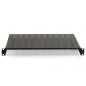 RIPIANO PER ARMADIO 19" 1 UNITA' PROFONDITA' 300 MM. (UNIVERSALE) 2 ATTACCHI (FRONTALI) COLORE NERO RIPIANO PER ARMADIO 19" 1 UNITA' PROFONDITA' 300 MM. (UNIVERSALE) 2 ATTACCHI (FRONTALI) COLORE NERO