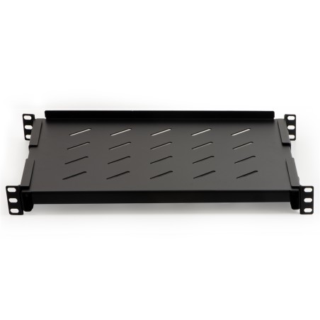 RIPIANO PER ARMADIO RACK 19" ALLUNGABILE 350 MM CON 4 AGGANCI NERO