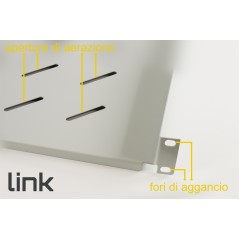 RIPIANO PER ARMADIO 19" 1 UNITA' PROFONDITA' 350 MM. (UNIVERSALE) COLORE GRIGIO