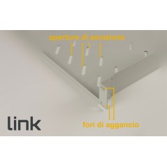 RIPIANO PER ARMADIO 19" 1 UNITA' PROFONDITA' 350 MM. (UNIVERSALE) 4 ATTACCHI (FRONTALE+POSTERIORE) COLORE GRIGIO