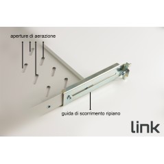 RIPIANO PER ARMADIO 19" 1 UNITA' PROFONDITA' 350 MM. (UNIVERSALE) 4 ATTACCHI (FRONTALE+POSTERIORE) COLORE GRIGIO