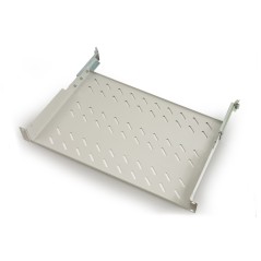 RIPIANO PER ARMADIO 19" 1 UNITA' PROFONDITA' 350 MM. (UNIVERSALE) 4 ATTACCHI (FRONTALE+POSTERIORE) COLORE GRIGIO