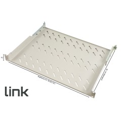 RIPIANO PER ARMADIO 19" 1 UNITA' PROFONDITA' 350 MM. (UNIVERSALE) 4 ATTACCHI (FRONTALE+POSTERIORE) COLORE GRIGIO
