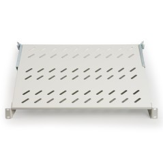 RIPIANO PER ARMADIO 19" 1 UNITA' PROFONDITA' 350 MM. (UNIVERSALE) 4 ATTACCHI (FRONTALE+POSTERIORE) COLORE GRIGIO