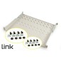 RIPIANO PER ARMADIO 19" 1 UNITA' PROFONDITA' 350 MM. (UNIVERSALE) 4 ATTACCHI (FRONTALE+POSTERIORE) COLORE GRIGIO