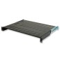 RIPIANO PER ARMADIO 19" 1 UNITA' PROFONDITA' 350 MM. (UNIVERSALE) 4 ATTACCHI (FRONTALE+POSTERIORE) COLORE NERO